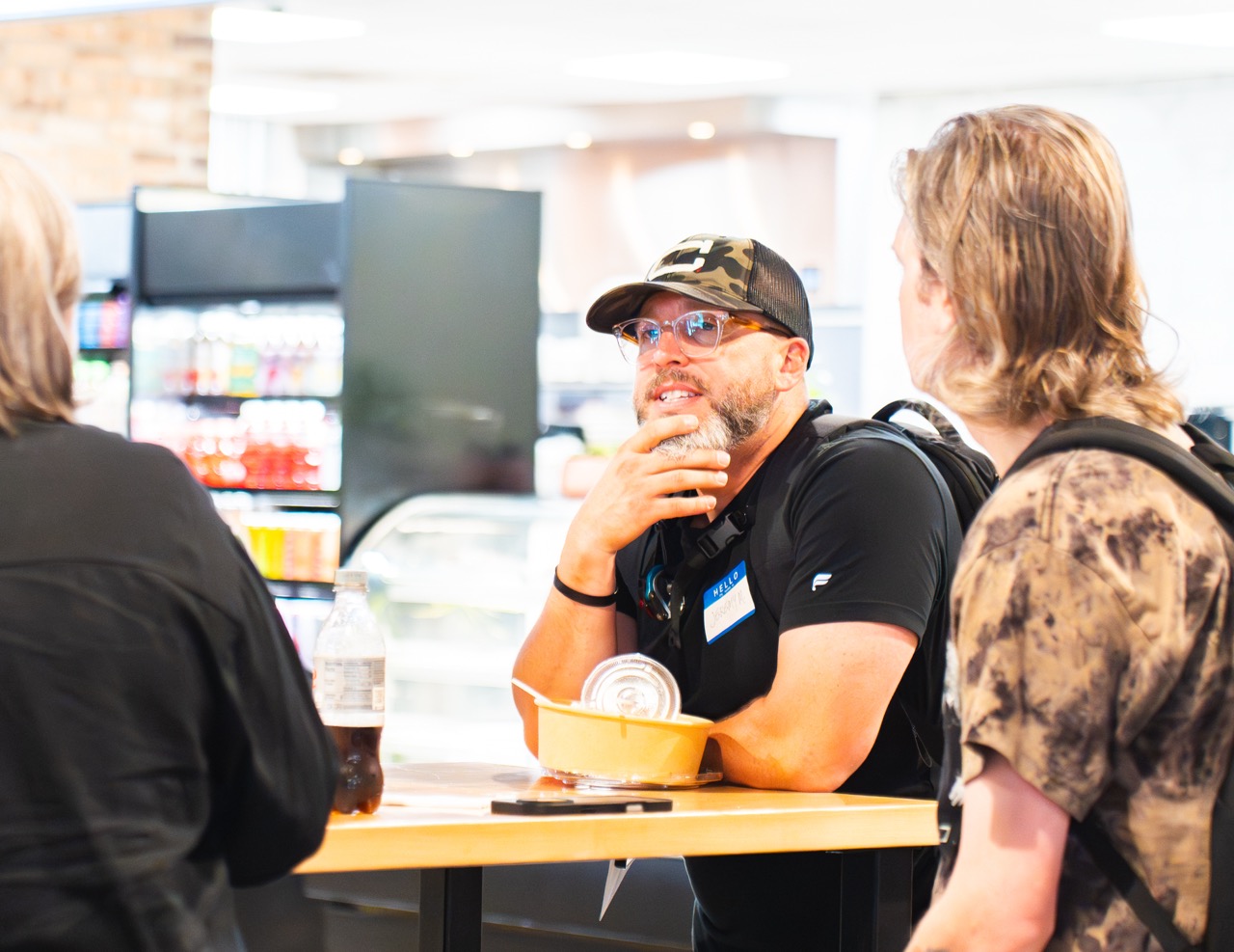 A small group of Columbus marketers in conversation